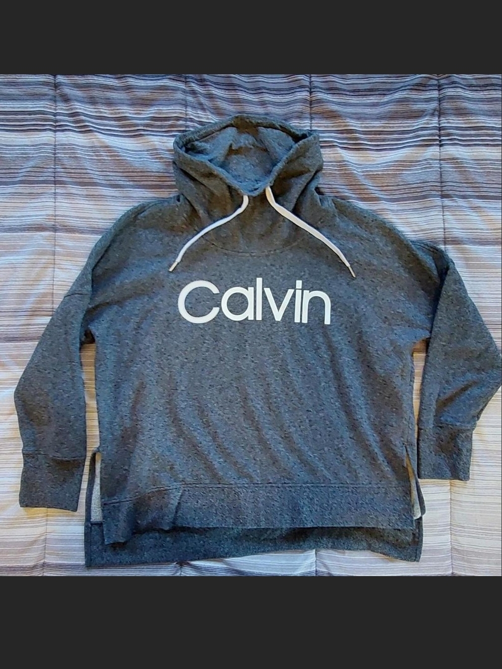 Calvin Klein XL Heather Gray Cowl Neck Sweatshirt  Like New